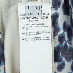 مملوكة مسبقًا CLASS by Roberto Cavalli White Animal Print Dress M