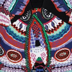 Pre Owned فستان روبرتو كافالي ماكسي حمالات رقبة مطبوع متعدد الألوان S