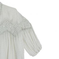 Pre Owned Roberto Cavalli White Embellished Top M
