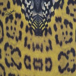 Pre Owned Roberto Cavalli Multicolor Animal Printed Silk Kaftan Tunic M