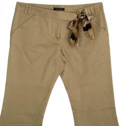 Pre Owned Roberto Cavalli Casual Off-White Flare Pants L