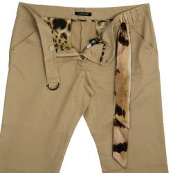 Pre Owned Roberto Cavalli Casual Off-White Flare Pants L