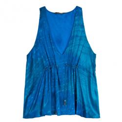 Pre Owned Roberto Cavalli Silk Sleeveless Blouse L