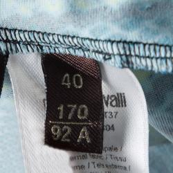 Pre Owned Roberto Cavalli Multicolor Snakeskin Print Sleeveless Top S