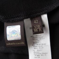 Pre Owned Roberto Cavalli Black Embellished Neck Sleeveless Dress M