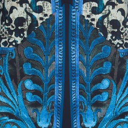 Pre Owned Roberto Cavalli Multicolor Printed Long Sleeve Maxi Dress L