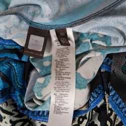 Pre Owned Roberto Cavalli Multicolor Printed Long Sleeve Maxi Dress L