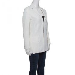 Pre Owned Roberto Cavalli Firenze Off White Tailored Blazer M