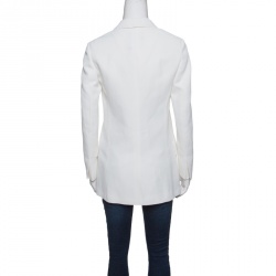 Pre Owned Roberto Cavalli Firenze Off White Tailored Blazer M