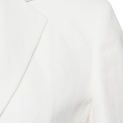 Pre Owned Roberto Cavalli Firenze Off White Tailored Blazer M