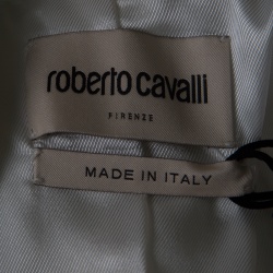 Pre Owned Roberto Cavalli Firenze Off White Tailored Blazer M