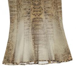 مملوكة مسبقًا Roberto Cavalli Denim Printed Skirt XS