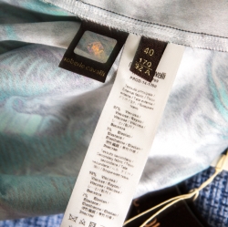 Pre Owned Roberto Cavalli Multicolor Printed Contrast Paneled Sleeveless Dress S