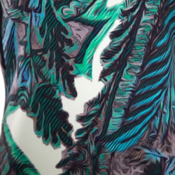 Pre Owned Roberto Cavalli Multicolor Printed Contrast Paneled Sleeveless Dress S