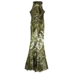 Pre Owned Roberto Cavalli Printed Skirt Set M
