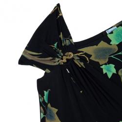 Pre Owned Roberto Cavalli Floral Maxi Dress M