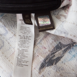 Pre Owned فستان واسع روبرتو كافالي حرير بنقوش فينتدج بوب آرت متعدد الألوان M