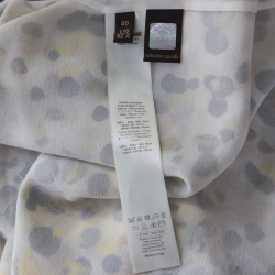 Pre Owned Roberto Cavalli Off White Splatter Printed Silk Belted High Low Kaftan S