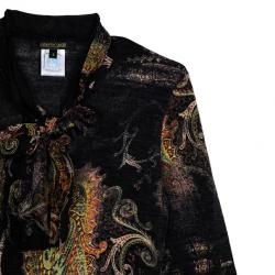 Pre Owned Roberto Cavalli Printed Long Sleeve Top S