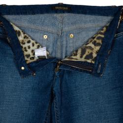 Pre Owned Roberto Cavalli Printed Belt Denim Jeans M