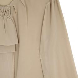 Pre Owned Roberto Cavalli Cream Silk Top Size L 