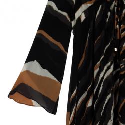 Pre Owned Roberto Cavalli Maxi Chiffon Dress Size S