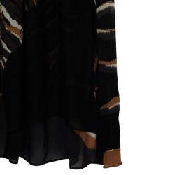 Pre Owned Roberto Cavalli Maxi Chiffon Dress Size S