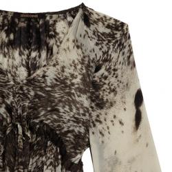 مملوكة مسبقًا Roberto Cavalli Printed Long Sleeve Top Size M