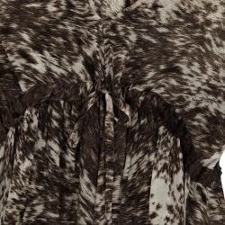 مملوكة مسبقًا Roberto Cavalli Printed Long Sleeve Top Size M