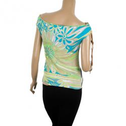 Pre Owned Roberto Cavalli Printed Top M