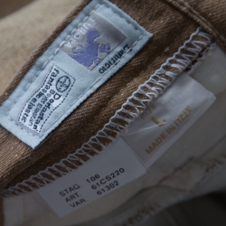 Pre Owned Roberto Cavalli Brown Shimmer Denim Flared Jeans L 