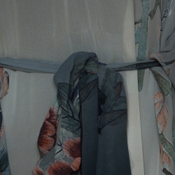 Pre Owned قفطان روبرتو كافالي ديغراديه حرير متعدد الألوان طباعة موردة S