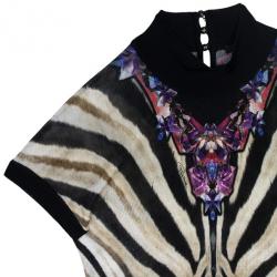 مملوكة مسبقًا Roberto Cavalli Animal Print Knit Sheath Dress XL