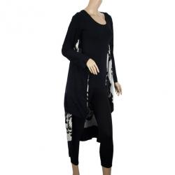 Pre Owned Roberto Cavalli Floral Lining Long Cardigan M