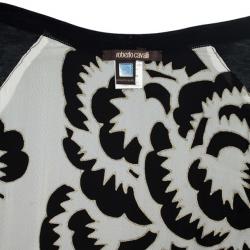 Pre Owned Roberto Cavalli Floral Lining Long Cardigan M