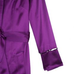 Pre Owned Roberto Cavalli Rivet Embellished Silk Satin Coat S