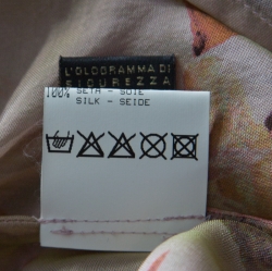 Pre Owned فستان روبرتو كافالي مطبوع ورود و فاكهة طبقات ماكسي حرير متعدد الألوان M