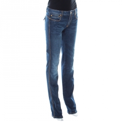 Pre Owned Roberto Cavalli Blue Medium Wash Denim Slim Fit Jeans M