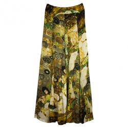Pre Owned Roberto Cavalli Yellow Satin Skirt Set M