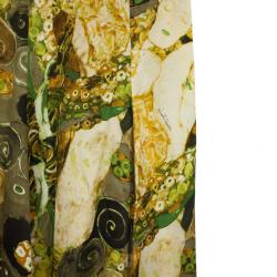 Pre Owned Roberto Cavalli Yellow Satin Skirt Set M