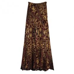 Pre Owned Roberto Cavalli Baroque Print Frill Skirt Set L
