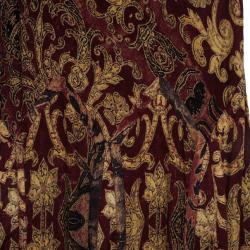 Pre Owned Roberto Cavalli Baroque Print Frill Skirt Set L