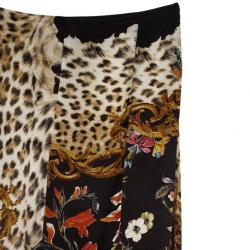 Roberto Cavalli Cheetah Print Skirt Set L