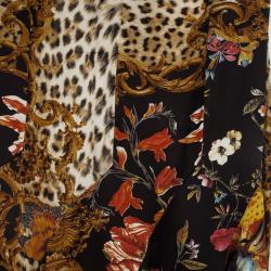 Roberto Cavalli Cheetah Print Skirt Set L