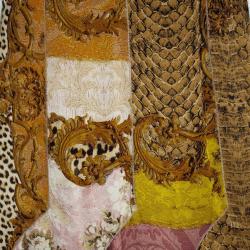 مملوكة مسبقًا Roberto Cavalli Printed Silk Maxi Cocktail Dress XL