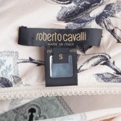 Pre Owned Roberto Cavalli Satin Maxi Dress S