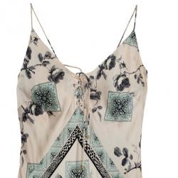 Pre Owned Roberto Cavalli Satin Maxi Dress S