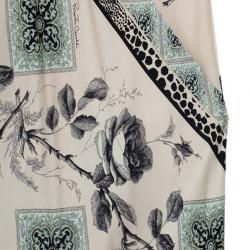 Pre Owned Roberto Cavalli Satin Maxi Dress S