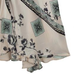 Pre Owned Roberto Cavalli Satin Maxi Dress S