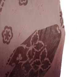 Pre Owned Roberto Cavalli Draped Neck Maxi Dress M